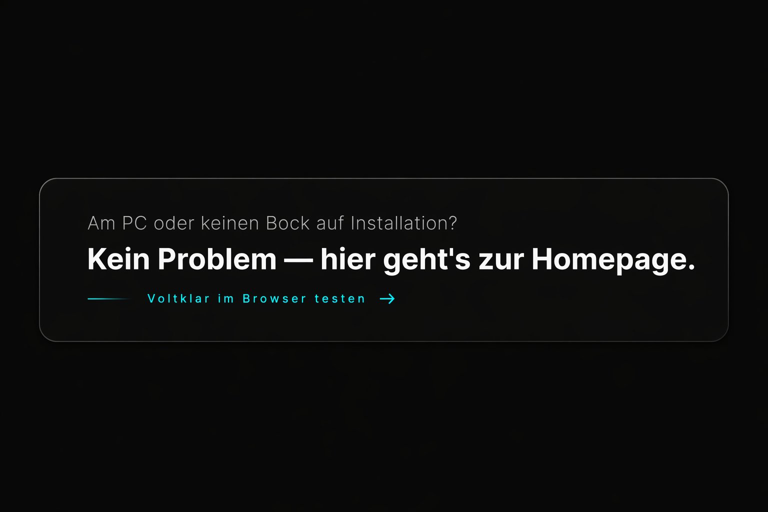 Voltklar im Browser testen